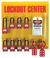 12E750 Lockout Station, Filled, 8 Padlocks