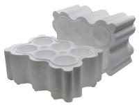 12F352 Foam Insert, Six Wine Bottles, White