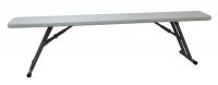 12F616 Bench, w/ Folding Legs, Blow Molded, White