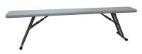 12F617 Bench, w/ Folding Legs, Blow Molded, Gray