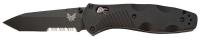 12F652 Folding Knife, Serrated, Tanto, Blk, 3-5/8