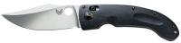 12F658 Folding Knife, Fine, Clip Point, Blk, 3-7/16