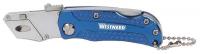 12F748 Mini Folding Safety Cutter, 4-1/2 In, Blue