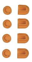 12G701 Clamp Pads, 1 In x 3/4 In, Pk 4