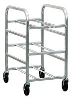 12G989 Bin Cart, Capacity 3 Bins, Ht 36 In