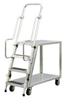12G996 Stock Picking Ladder Cart, Aluminum