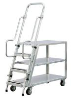 12G997 Stock Picking Ladder Cart, 52-5/16 In. L
