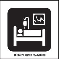 12L131 Intensive Care Sign, 4 x 4 In, SS