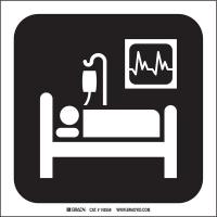 12L132 Intensive Care Sign, 8 x 8 In, SS