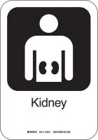 12L143 Kidney Sign, 10 x 7 In, AL