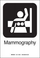 12L155 Mammography Sign, 10 x 7 In, SS