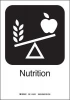 12L190 Nutrition Sign, 10 x 7 In, SS