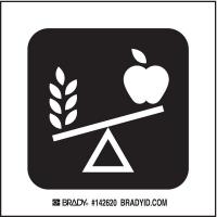 12L191 Nutrition Sign, 4 x 4 In, SS
