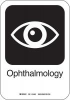 12L205 Opthalmology Sign, 10 x 7 In, PL