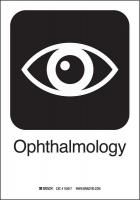 12L206 Opthalmology Sign, 10 x 7 In, SS
