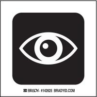 12L207 Opthalmology Sign, 4 x 4 In, SS