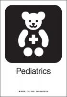 12L221 Pediatrics Sign, 10 x 7 In, SS