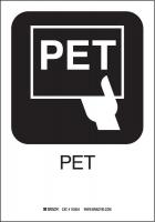 12L226 PET Sign, 10 x 7 In, SS