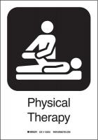 12L236 Physical Ther Sign, 10 x 7 In, SS