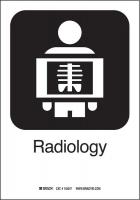 12L241 Radiology Sign, 10 x 7 In, SS