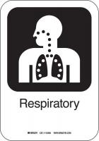 12L250 Respiratory Sign, 10 x 7 In, PL