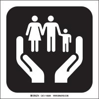 12L258 Social Serv Sign, 8 x 8 In, SS