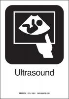 12L268 Ultrasound Sign, 10 x 7 In, SS