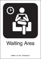 12L271 Waiting Area Sign, 10 x 7 In, SS