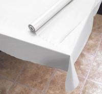 12M207 Table Cover, Plastic, 40 In x 300 Ft, White