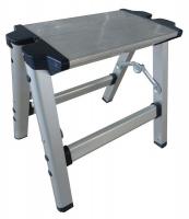 12M634 Step Stool, 11-1/2 In H, 225 lb., Aluminum