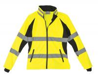 12M677 Ladies Jacket, Hi-Vis, Lrg, Blk/Ylw