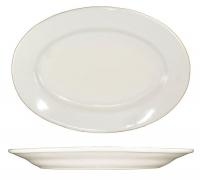 12N267 Platter, 9-3/8x6-5/16, American White, PK24