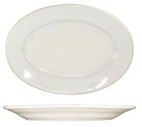 12N270 Platter, 12-1/2x9, American White, PK 36