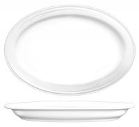 12N376 Platter, 10-5/8x7-3/8, Bright White, PK 24
