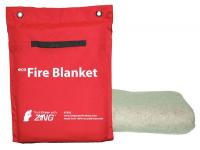 12N816 Fire Blanket and Tote, Synthetic Fiber