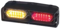 12P003 Dual Hd Dash/Deck Light, LED, Red/Ambr, 7 W