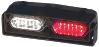 12P004 Dual Hd Dash/Deck Light, LED, Red/White, 7W