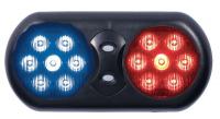 12P047 Visor Flip Light, LED, Red/Blue, 11 In W