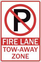 12R238 Fire Lane Sign, 18 x 12In, ENG, SURF