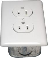 12R407 Std Duplex Outlet, No-Wire, 115V, White