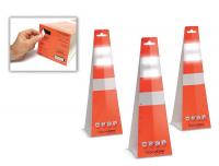 12R470 Disposable Cone, 18 In. H, Orange/White