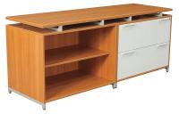 12T388 File Cabinet, w/ Credenza, OneDesk, Amber