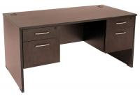 12T436 Office Desk, Sandia Series, Mocha Walnut