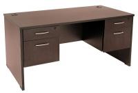 12T437 Office Desk, Sandia Series, Mocha Walnut