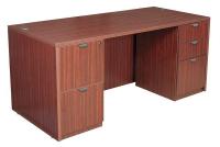 12T466 Office Desk, Legacy Series, 66W, Mahogany