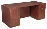 12T472 Office Desk, Legacy Series, 71W, Mahogany