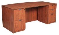 12T477 Office Desk, Bow Front, Legacy, Cherry