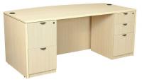 12T479 Office Desk, Bow Front, Legacy, Maple