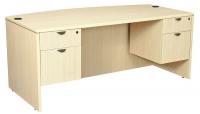 12T482 Office Desk, Bow Front, Legacy, Maple