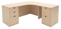 12T491 Office Desk, L-Shape, Legacy, 60W, Maple
